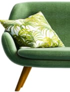 Imagem de um sofá verde